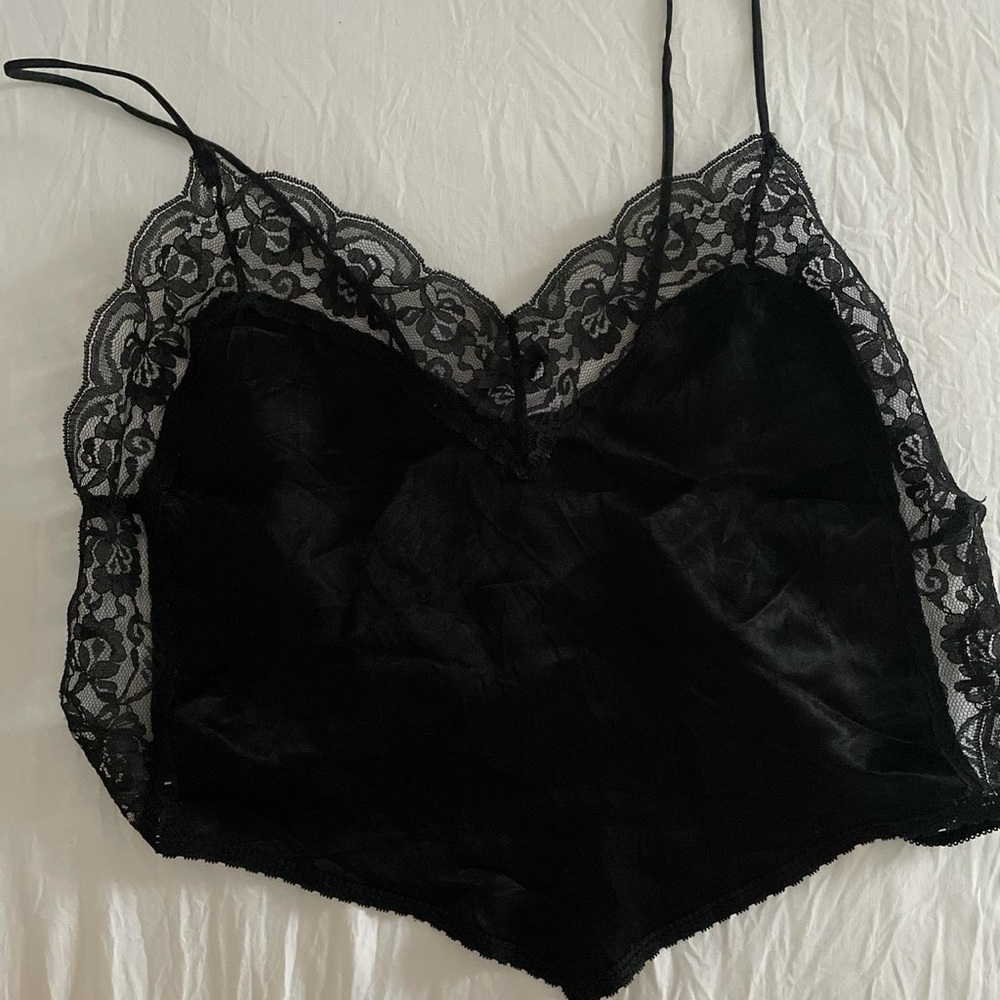 Vintage Victoria’s Secret gold label satin top